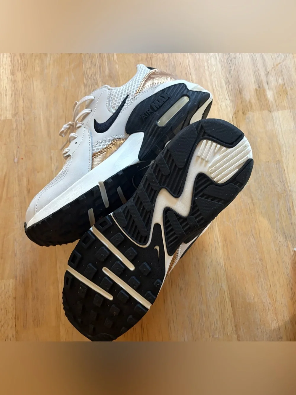 Nike Women's Air Max Excee Phantom Metallic Gold Sneakers Size 9